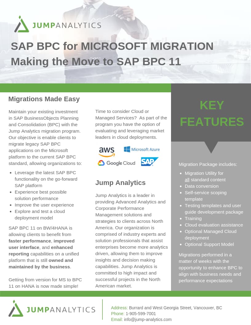 SAP BPC for Microsoft Migration
